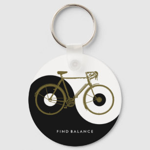 FIND BALANCE / yin yang bicycle Key Ring