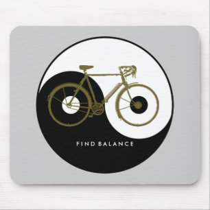 FIND BALANCE / yin yang bicycle Mouse Mat