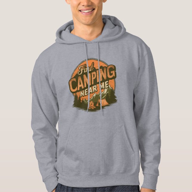 Find Camping Near Me – Cosy Hoodie / Sweatshirt (Front)