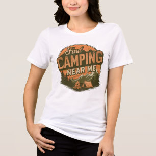 Find Camping Near Me – Retro Women’s T-Shir Tri-Blend Shirt
