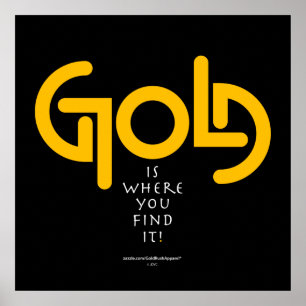 Find Gold Ambigram Poster