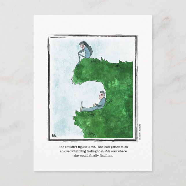 FIND HIM cartoon by Ellen Elliott Postcard (Front)