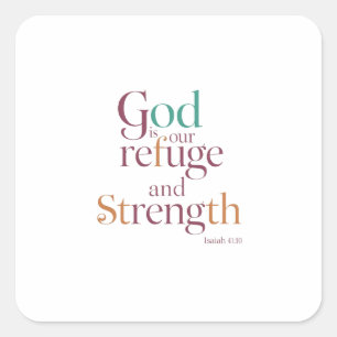 Find Hope And Trust in God's Everlasting Refuge Square Sticker