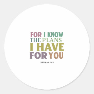 Find Hope And Trust in God's Plan for You Classic Round Sticker