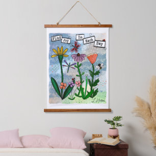 Find Joy in the Day   Art   Hanging Tapestry