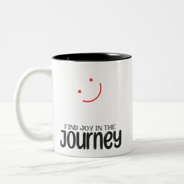 Find Joy in the Journey Two-Tone Coffee Mug (Left)