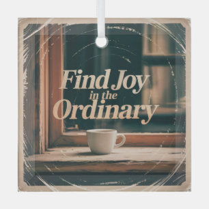 Find Joy In The Ordinary Glass Tree Decoration