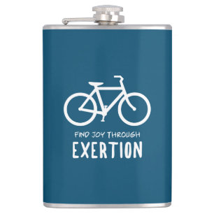 Find Joy Through Exertion Cycling Hip Flask