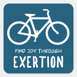 Find Joy Through Exertion Cycling Square Sticker