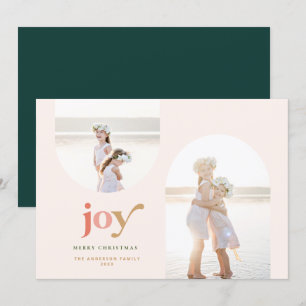 Find Joy Two Photo Christmas Card