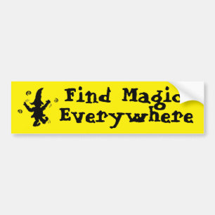Find Magic Everywhere (yellow) by Cussdum Designs Bumper Sticker