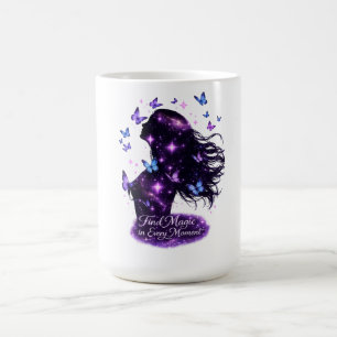 Find Magic in Every Moment Butterfly Galaxy Mug