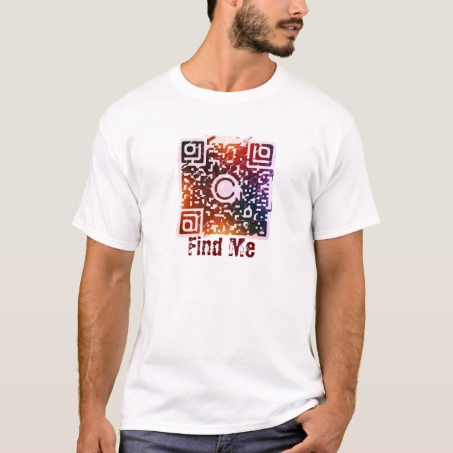Find me QR code Men's Basic T-Shirt (Front)