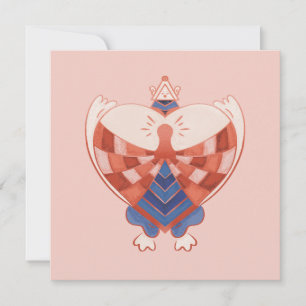 Find My Heart: Heart-shaped Lock Block Holiday Card