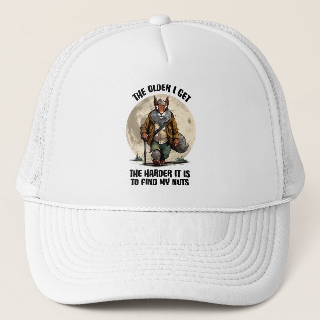 Find My Nuts - funny squirrel Trucker Hat (Front)
