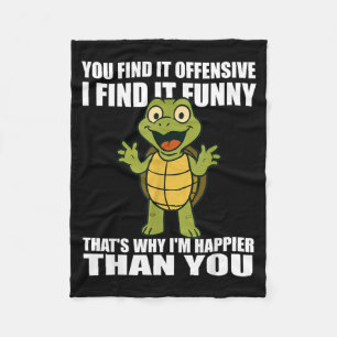 Find Offensive Find Funny Adult Humour Quote Fleece Blanket