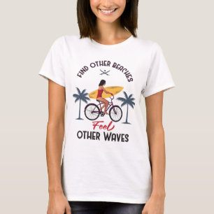 Find Other Beaches Feel Other Waves Surf Retro T-Shirt