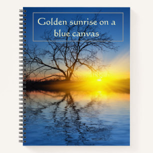 Find Peace In The Morning Mist Boat Notebook