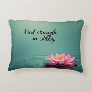 Find Strength in Stillness – Inspirational  Decorative Cushion