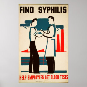 Find Syphilis Vintage Health Poster