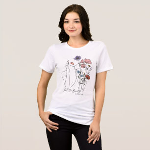 Find The Beauty In Everyday Quote with Flower  Tri-Blend Shirt