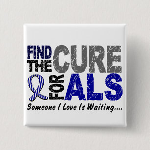 Find The Cure 1 ALS T-Shirts & Gifts 15 Cm Square Badge