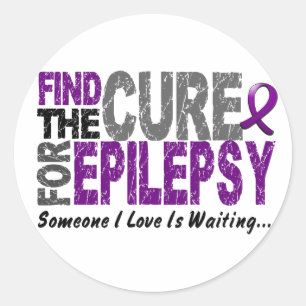 Find The Cure 1 EPILEPSY T-Shirts & Gifts Classic Round Sticker