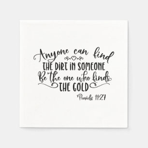 Find The Dirt In Someone Christian Funny Napkin