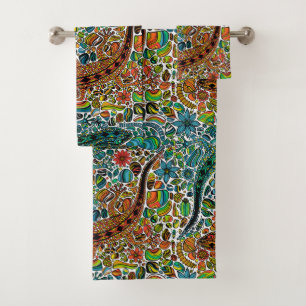 Find the geckos bath towel set