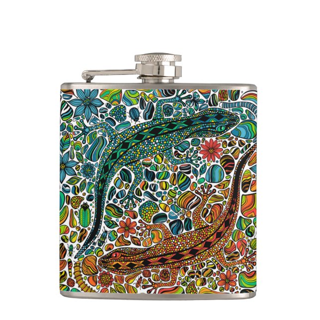 Find the geckos hip flask (Front)