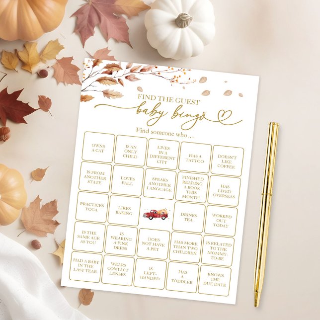 Find The Guest Baby Bingo Game Invitation (Creator Uploaded)