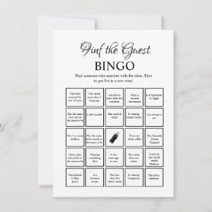 Find the Guest Baby shower bingo Game Card