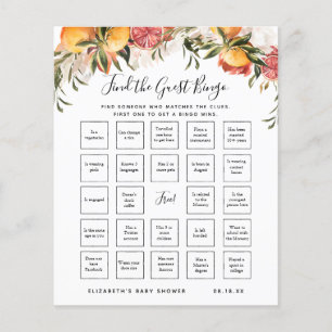Find The Guest Bingo   Baby Shower Game