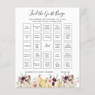 Find The Guest Bingo   Baby Shower Game