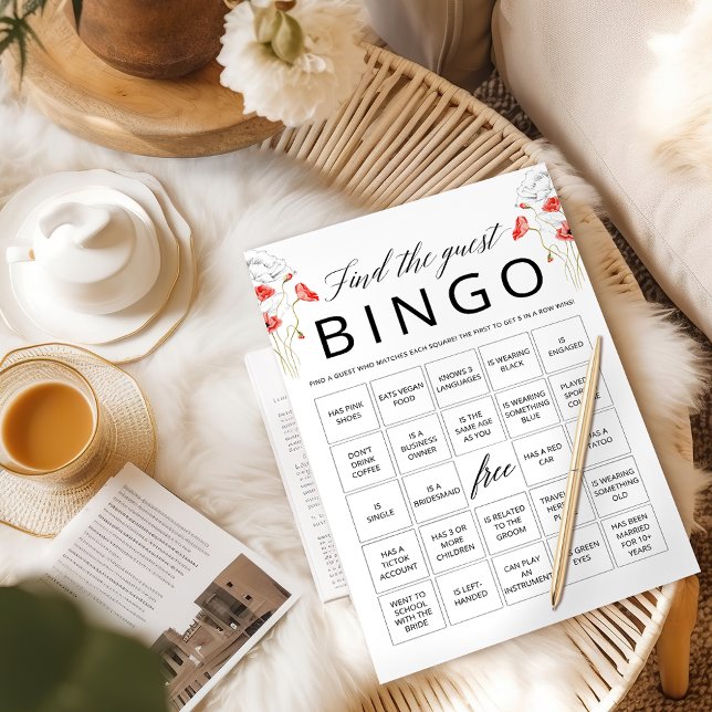 Find The Guest Bingo Bridal Shower Game Card (Creator Uploaded)