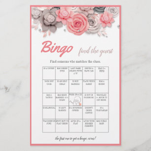 Find the Guest Bingo Bridal Shower Game Card