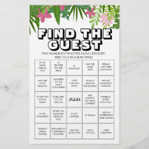 Find the Guest Bingo Game