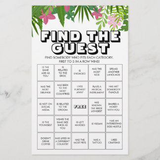 Find the Guest Bingo Game