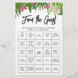 Find the Guest Bingo Game
