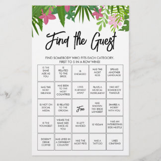 Find the Guest Bingo Game