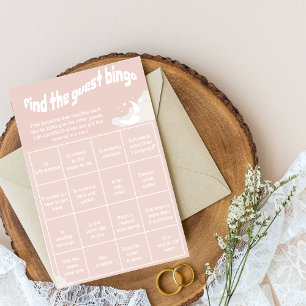 Find the guest bingo minimal fun baby shower game