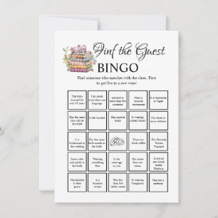 Find the Guest bridal shower bingo Game Card