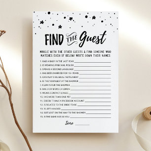 Find the guest Bridal Shower Editable game Card