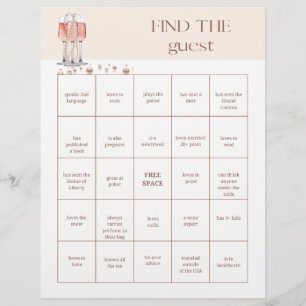 Find the Guest Bridal Shower Game Flyer
