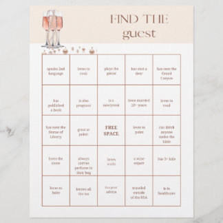 Find the Guest Bridal Shower Game Flyer