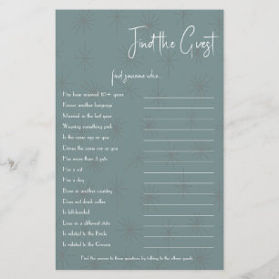 Find the Guest Game Card Flyer