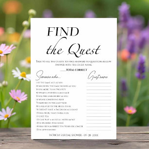 Find The Guest Minimalist Bridal Shower Game Card