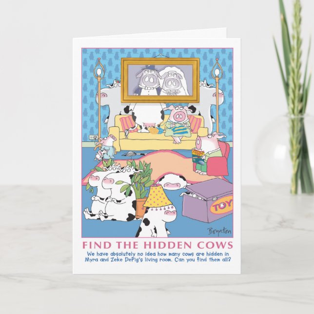 FIND THE HIDDEN COWS CARD (Front)