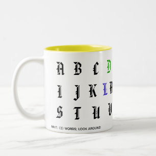 Find The Hidden Message Two-Tone Coffee Mug