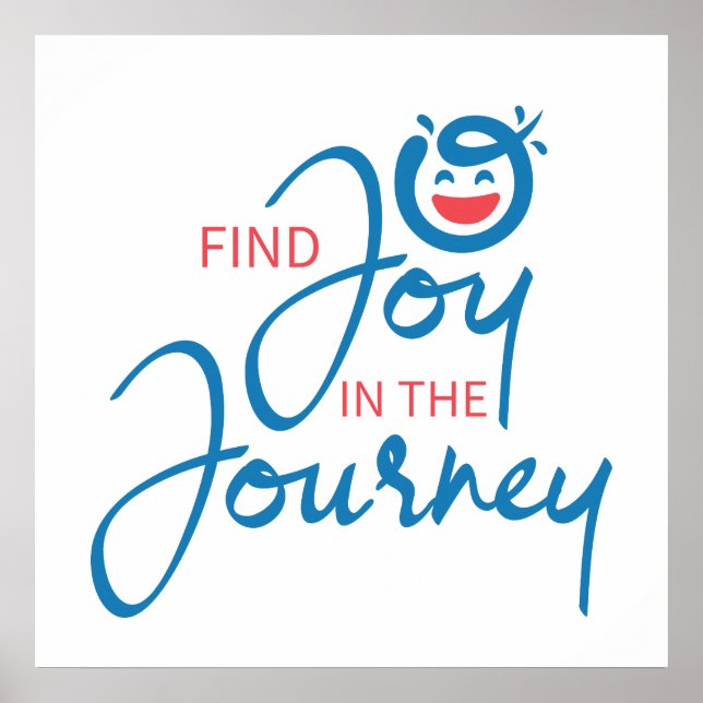 Find the joy in the Journey word art Poster (Front)